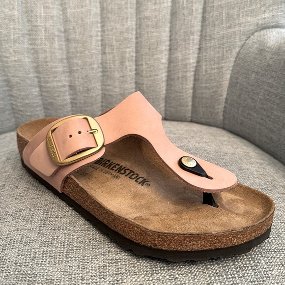 BIRKENSTOCK Gizeh Big Buckle Nubuck Leather Sandals - Picture 2 of 9